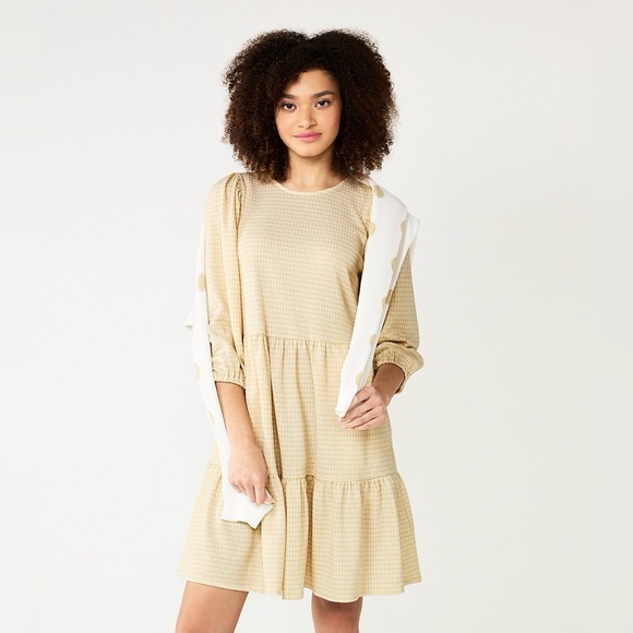 NWOT DRAPER JAMES RSVP Tiered Skater Dress Size Small - Picture 1 of 6
